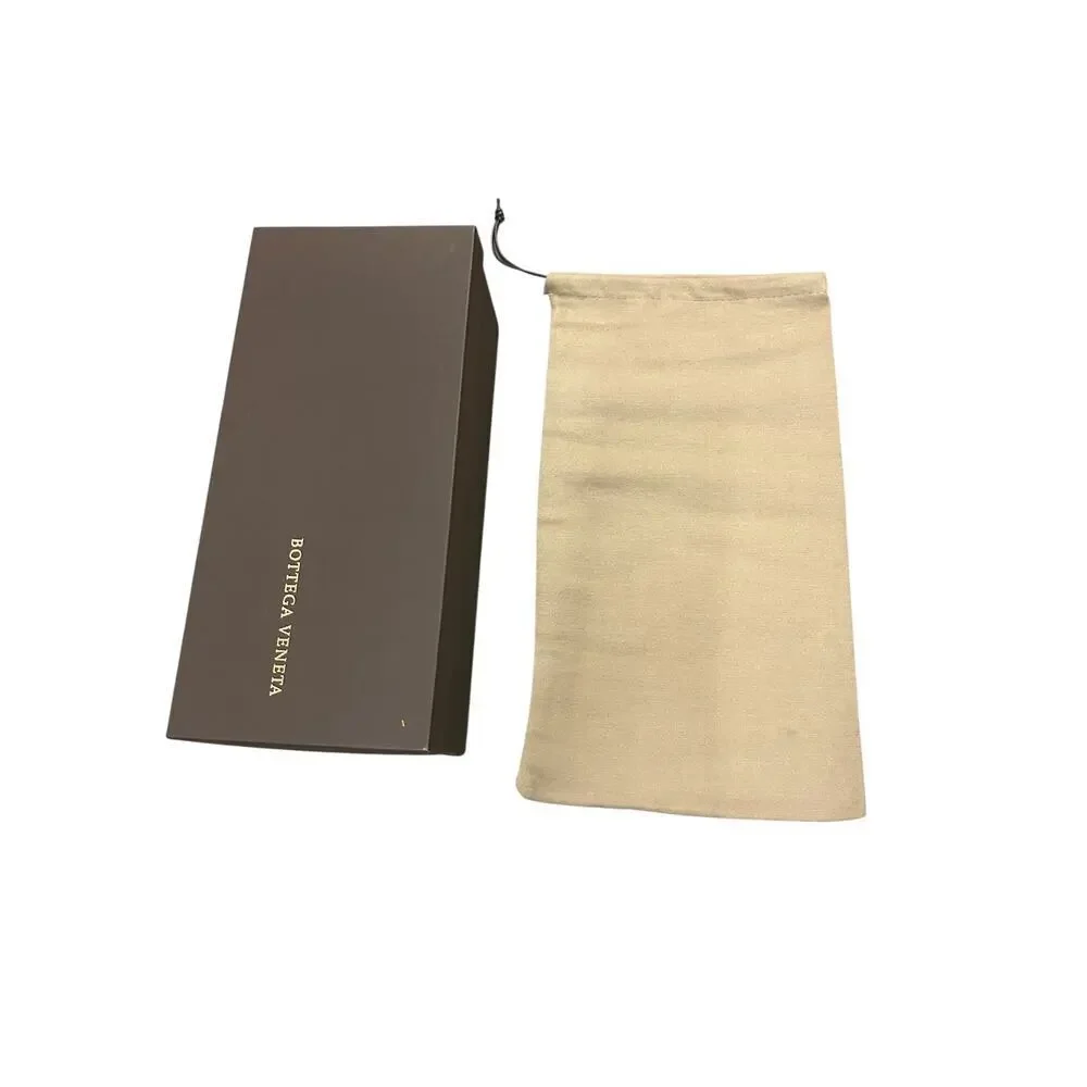 Bottega Veneta Beige Leather Drawstring Shoe Bag